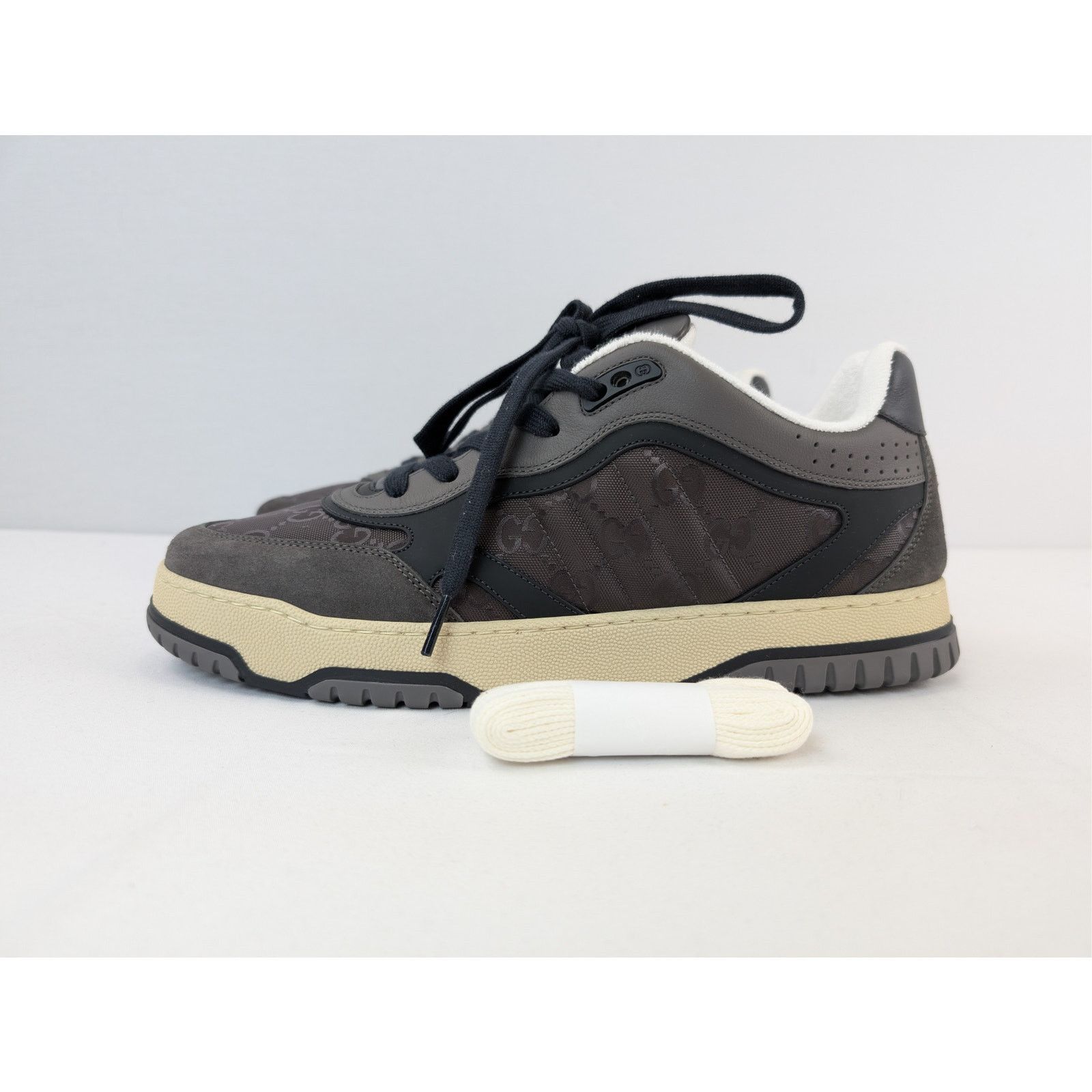Gucci o1rshd1 GG nylon with suede and leather trims sneakers Size US 11.5 / EU 44-45 - 10 Thumbnail