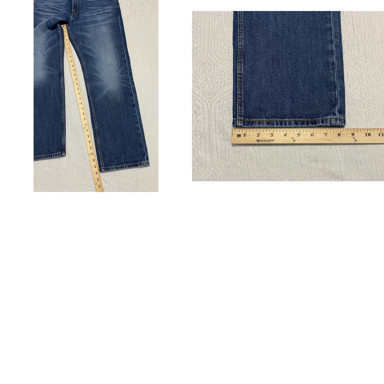 Levi's Levi's 505 Regular Fit Jeans Men 36x30 Blue Denim Grunge Size US 36 / EU 52 - 8 Thumbnail