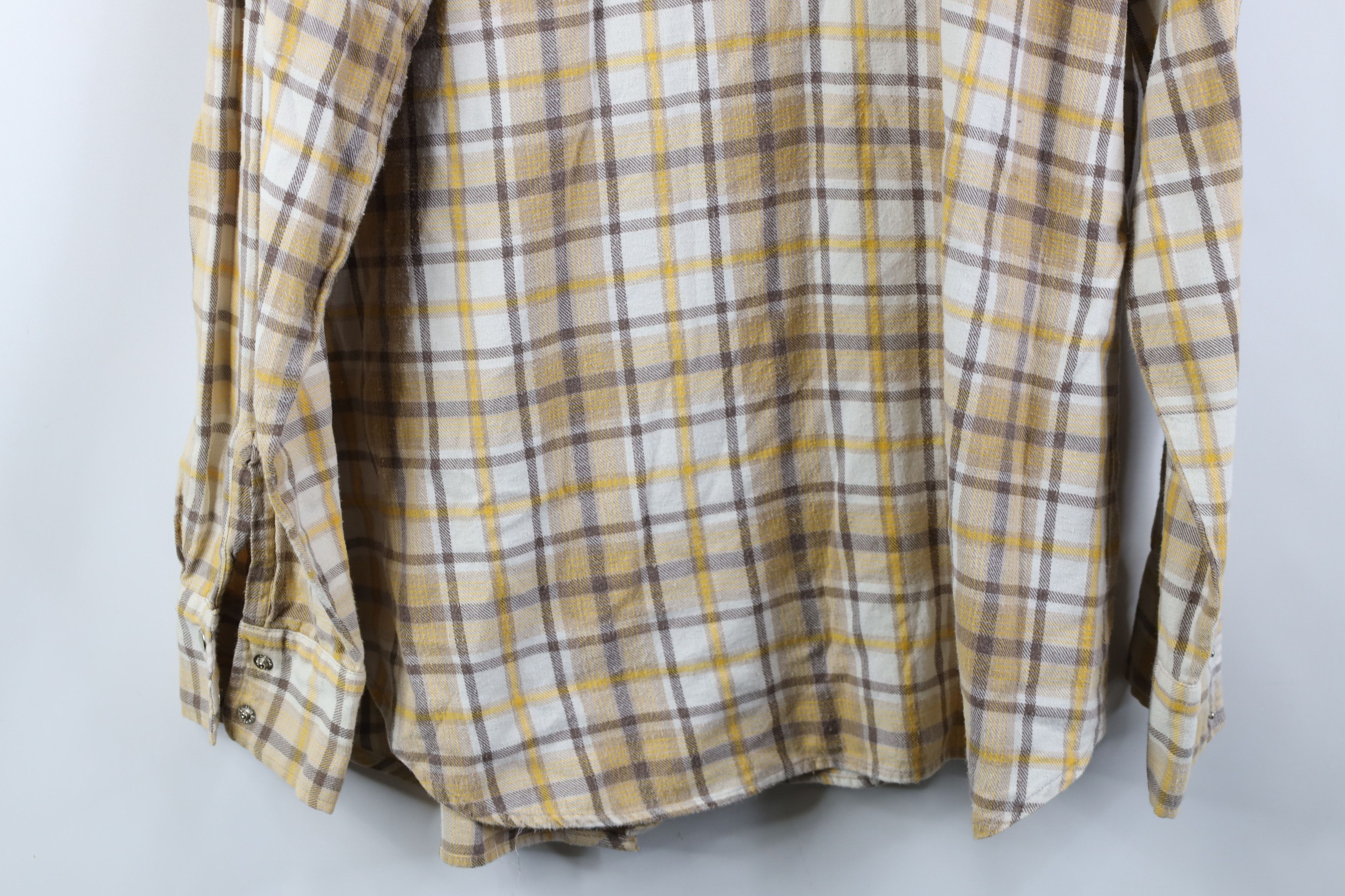 Vintage Vintage 70s Streetwear Western Flannel Snap Button Shirt Size US XL / EU 56 / 4 - 12 Thumbnail