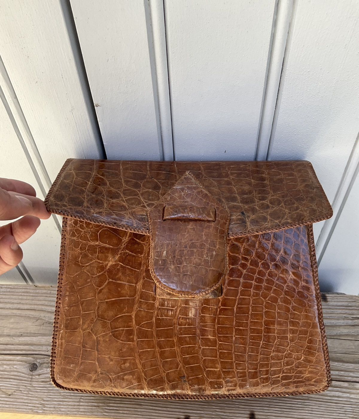 Vintage Vintage crocodile leather bag Size ONE SIZE - 3 Thumbnail