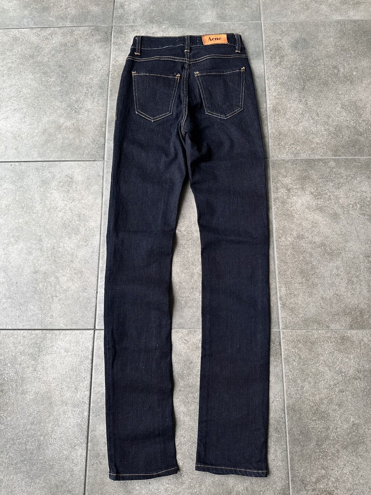 Acne Studios Acne Jeans Navy Skinny Jeans Needle Soft Raw Jeans Size 24" / US 00 / IT 34 - 1 Thumbnail