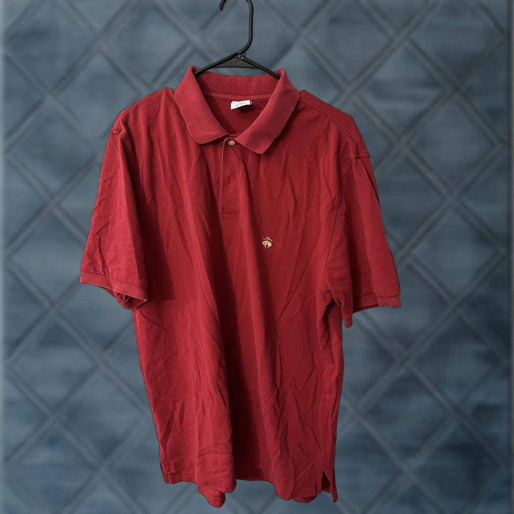 Brooks Brothers Brooks Brothers Polo Shirt Original Fit Adult Large Red Cotton Logo Mens Size US L / EU 52-54 / 3 - 1 Thumbnail