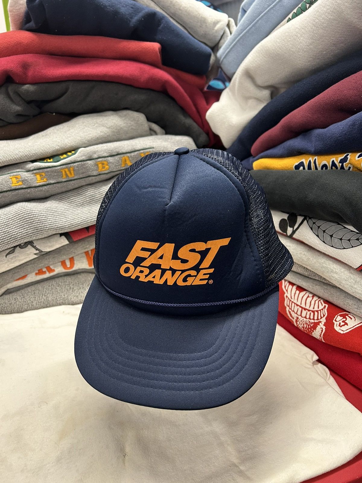 Vintage Crazy Vintage 90s Skater Grunge Navy Trucker Snapback Hat Size ONE SIZE - 1 Thumbnail