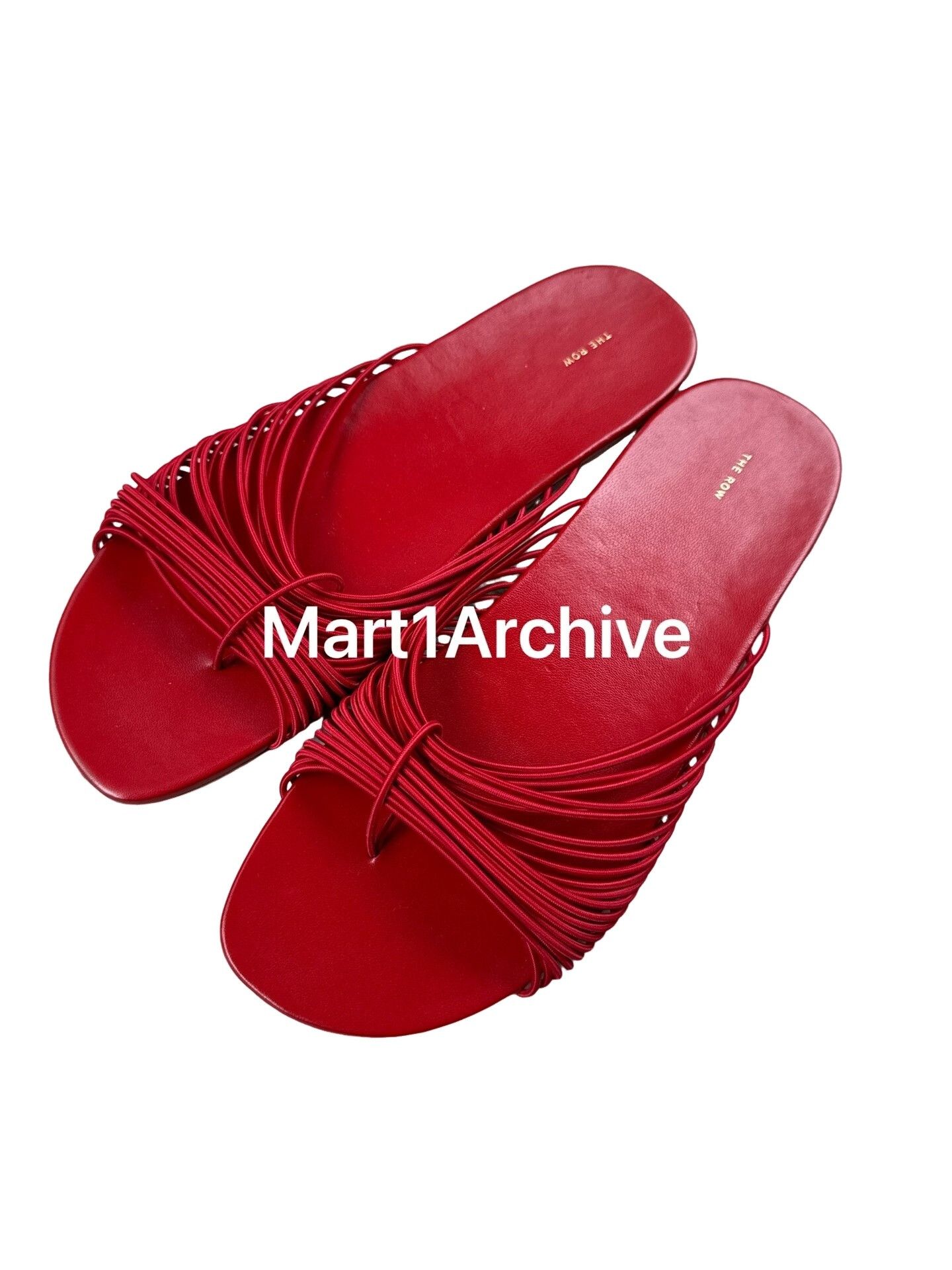 The Row The Row Sara Red Leather Sandals Size 41 Size US 11 / IT 41 - 1 Thumbnail