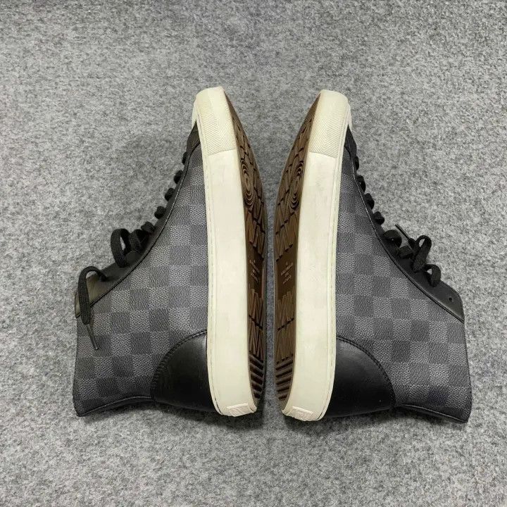 Louis Vuitton Louis Vuitton Tattoo Damier Graphite High-Top Sneakers -250 Size US 8 / EU 41 - 7 Thumbnail