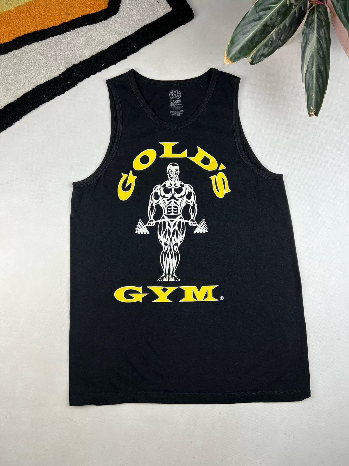 Vintage black tank top GOLD’S GYM Vintage Size US L / EU 52-54 / 3 - 1 Thumbnail