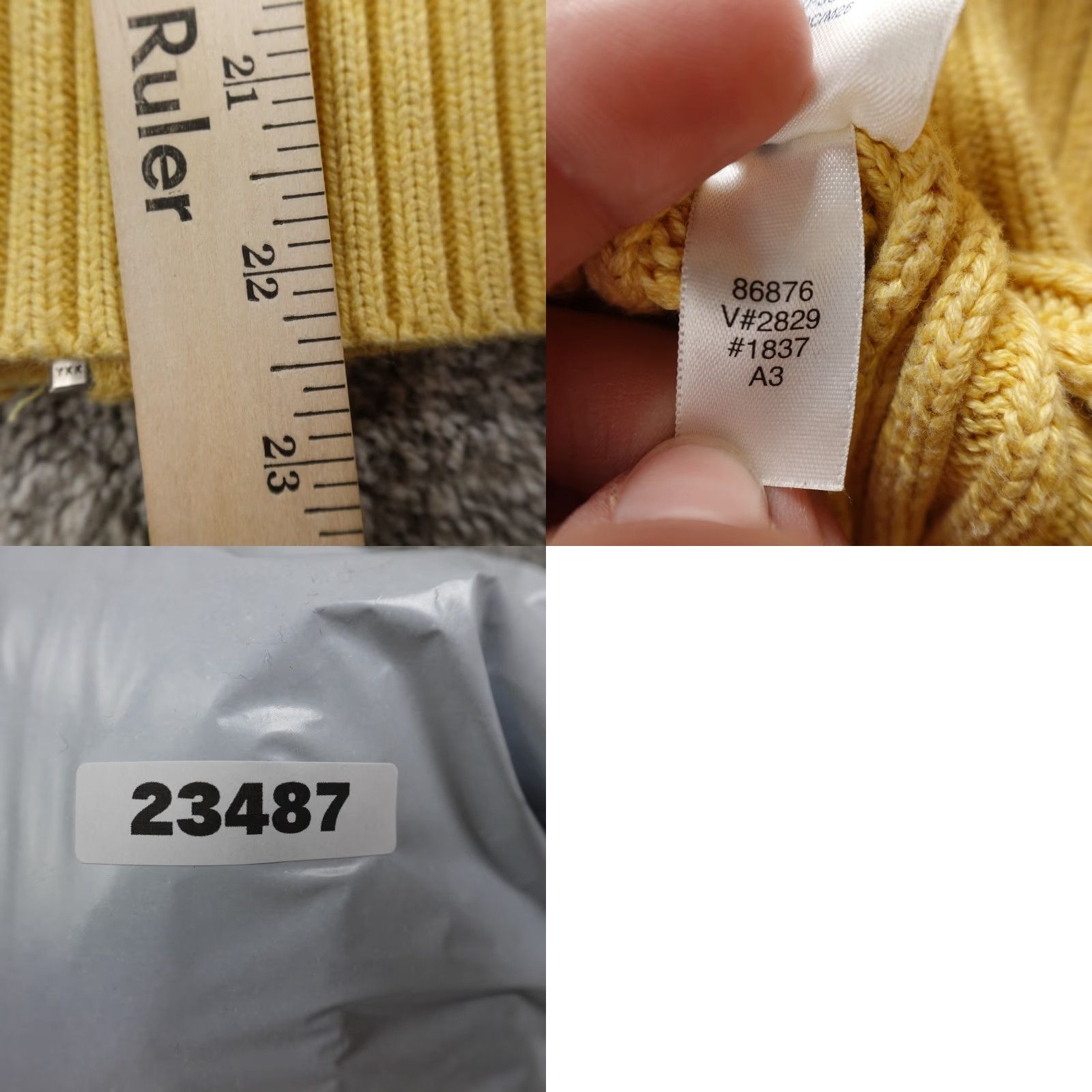 Lands' End VTG Lands End Cardigan Womens L Yellow Cable Knit Full Zip Sweater Jacket Japan Size L / US 10 / IT 46 - 8 Thumbnail