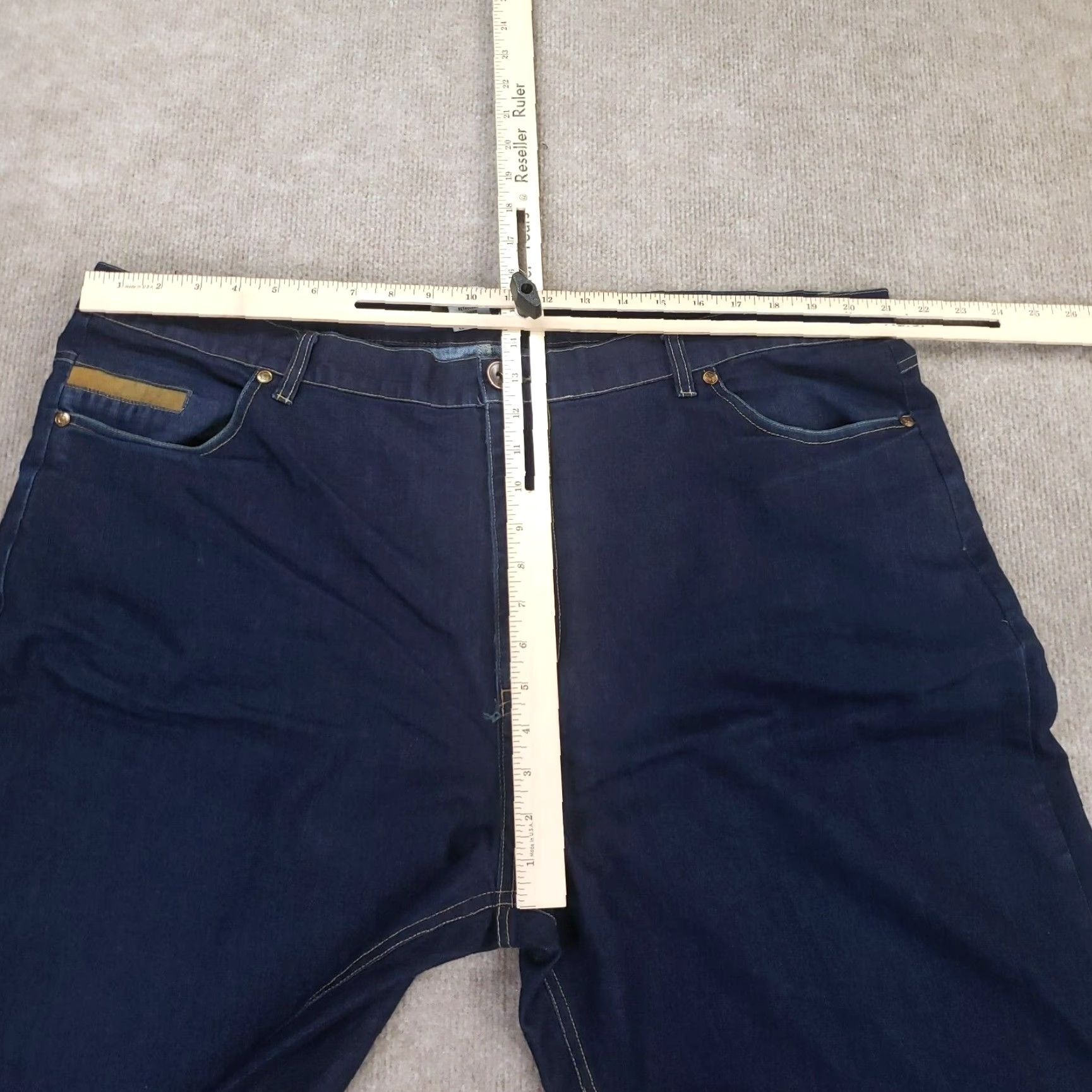 Stacy Adams Stacy Adams Chino Pants Mens 44x30 Blue Straight Leg Flat Front Cotton Size US 44 / EU 60 - 4 Thumbnail