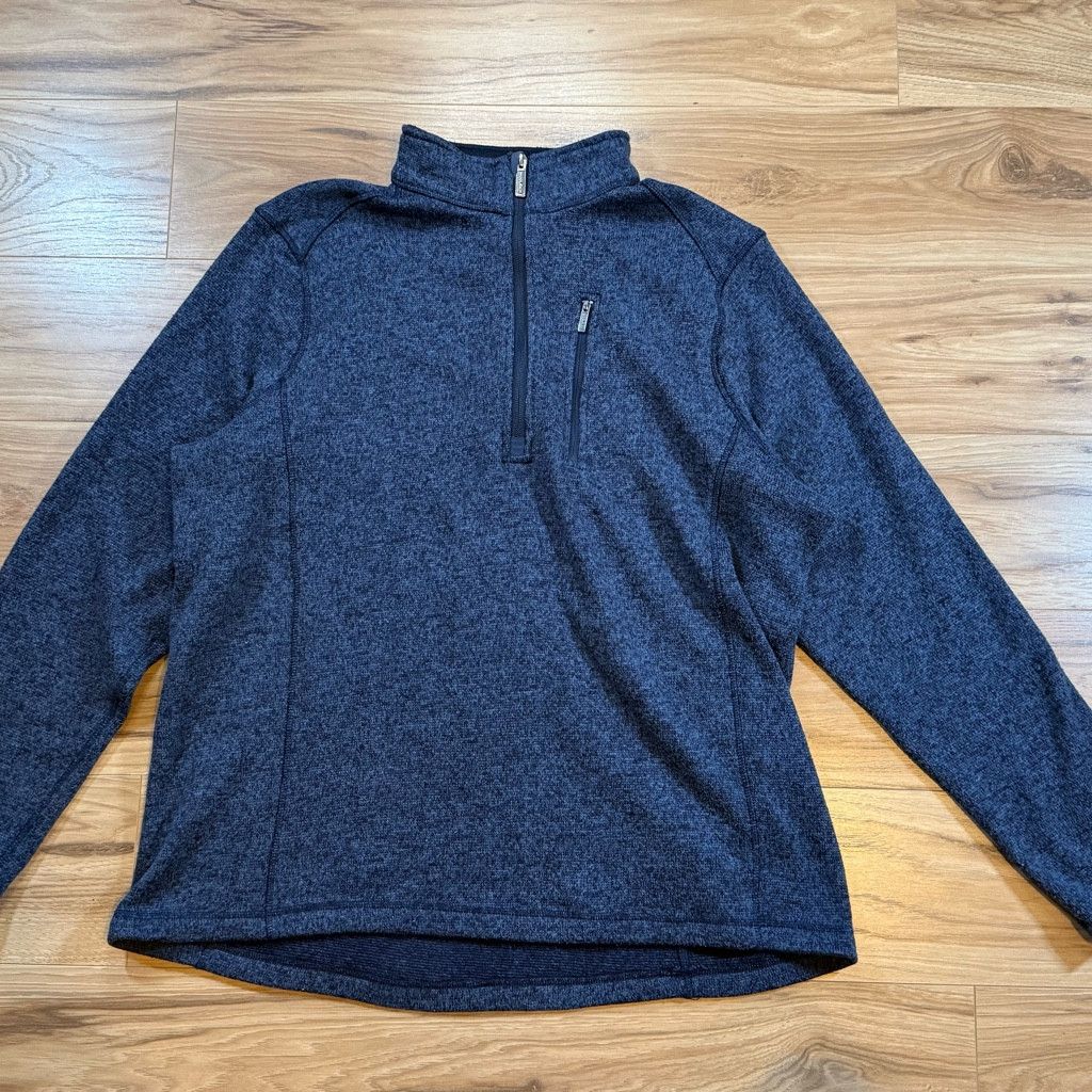 Woolrich Woolen Mills Woolrich XL Navy Quarter Zip Fleece Pullover Size US XL / EU 56 / 4 - 1 Thumbnail