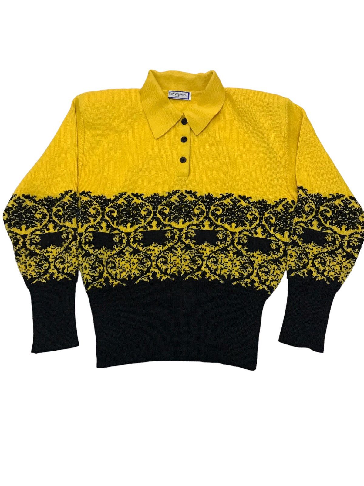 Yves Saint Laurent Yves Saint Laurent Yellow Knit Size US M / EU 48-50 / 2 - 1 Thumbnail
