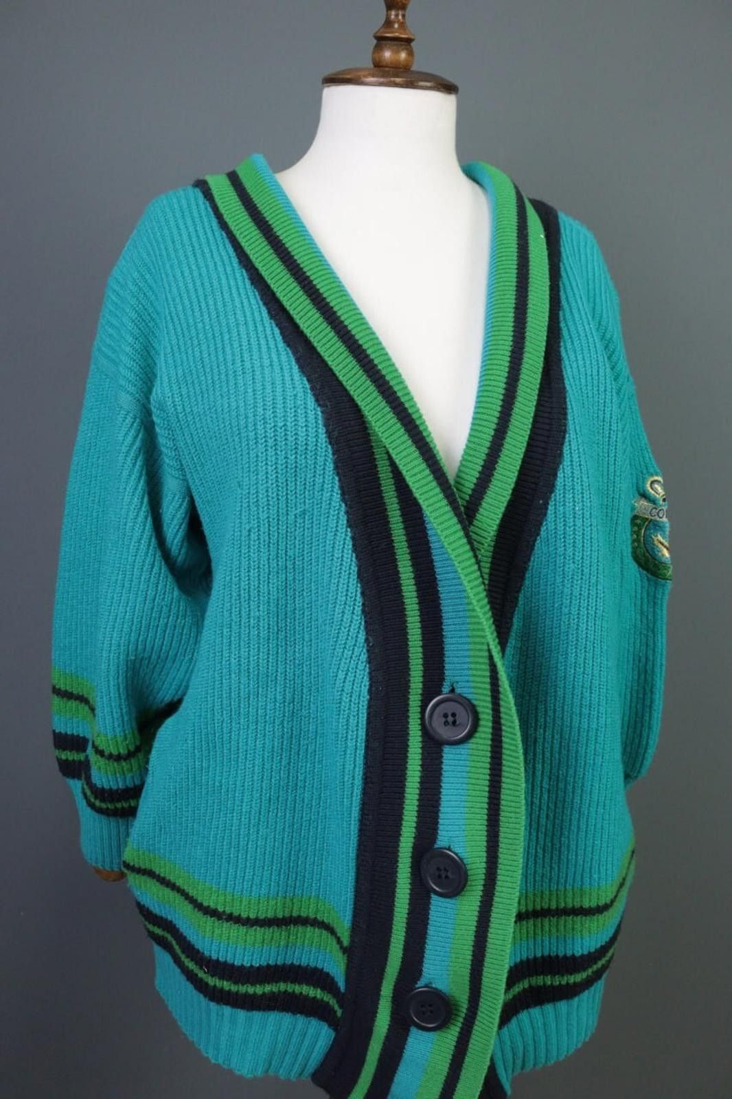 Christian Dior Monsieur Mondi Blue Colege Vintage Wool Knit 3 Sweater Size 38 / M Size M / US 6-8 / IT 42-44 - 5 Thumbnail
