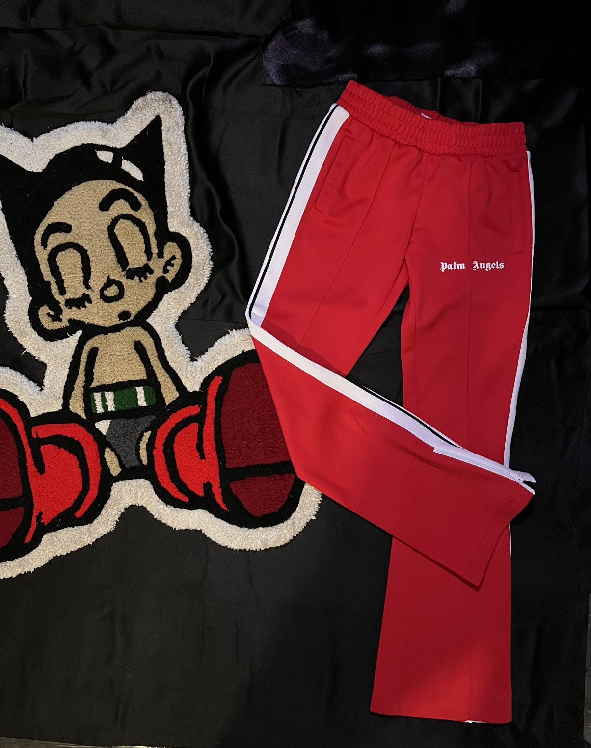 Palm Angels Red Palm Angels Track Bottoms Size US 37 - 1 Thumbnail