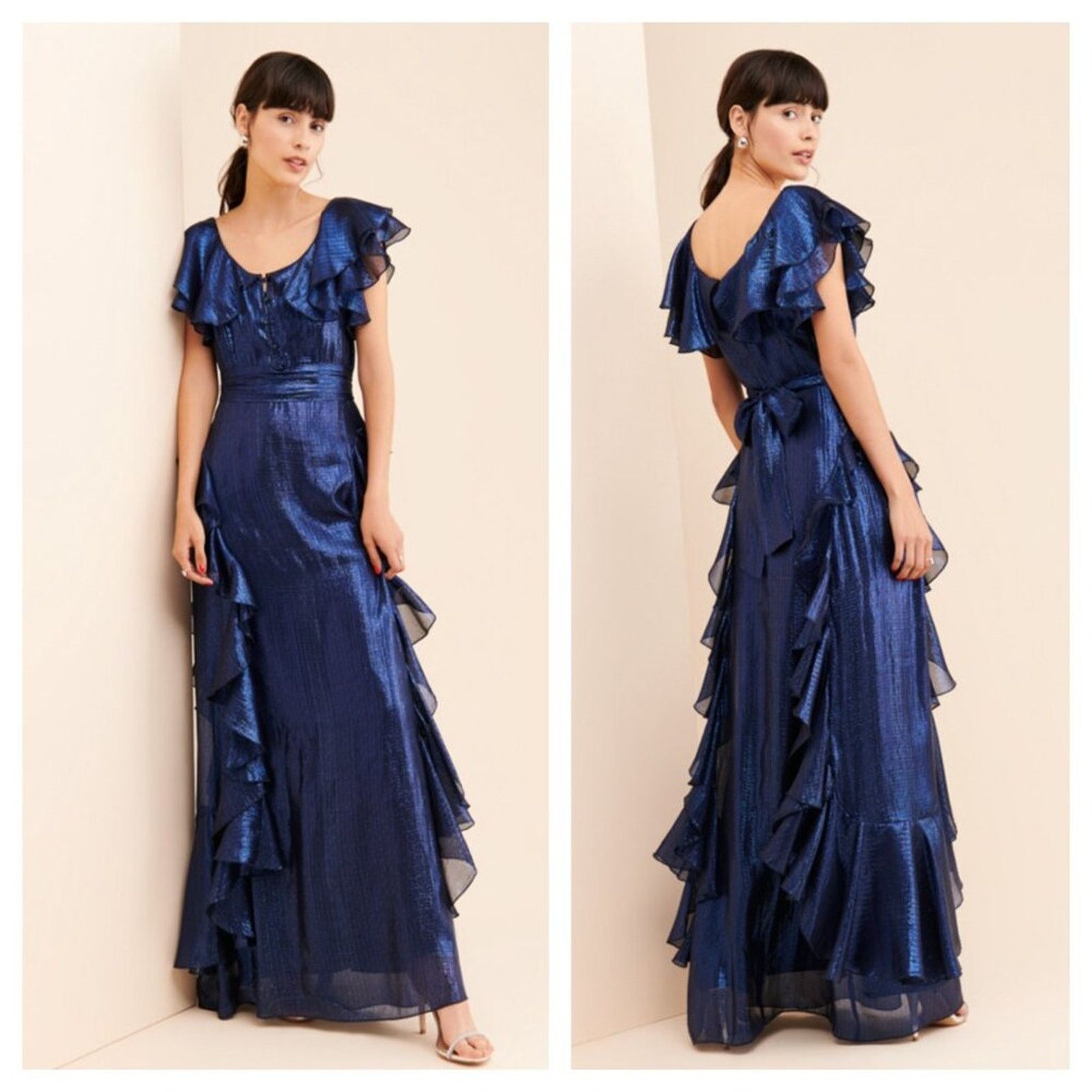 Alice McCall Alice McCall Salvatore Cascading Ruffle Metallic Gown Size XS / US 0-2 / IT 36-38 - 2 Thumbnail