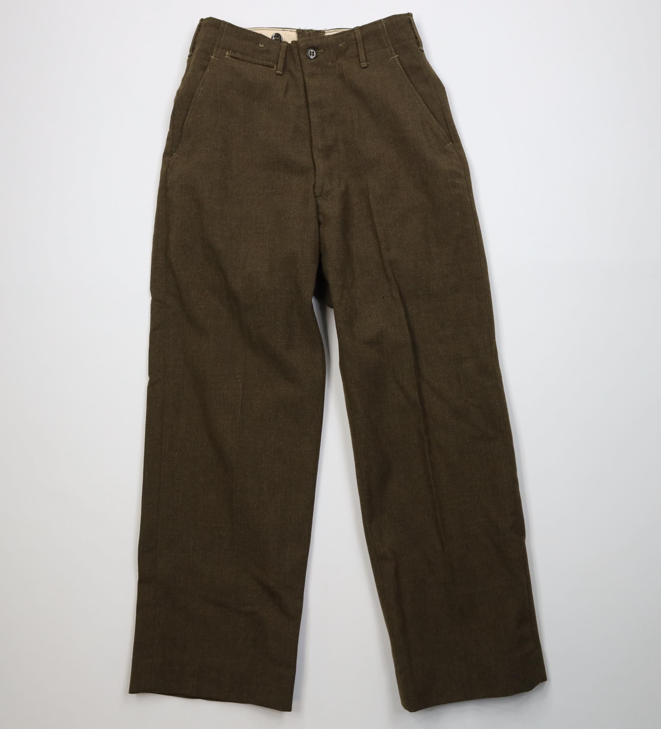 Vintage Vintage 50s USGI Korean War 18 oz Wide Leg Pants Green USA Size US 28 / EU 44 - 1 Thumbnail