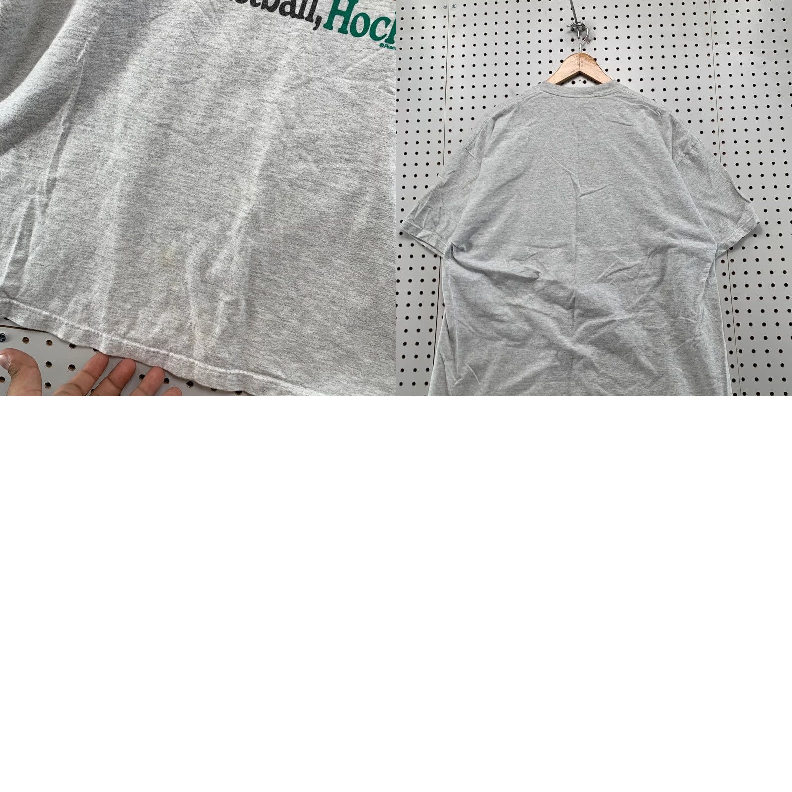 Jerzees VINTAGE Funny Sports T Shirt Mens XL Grey 90s Seasons Change Single Stitch USA Size US XL / EU 56 / 4 - 9 Thumbnail