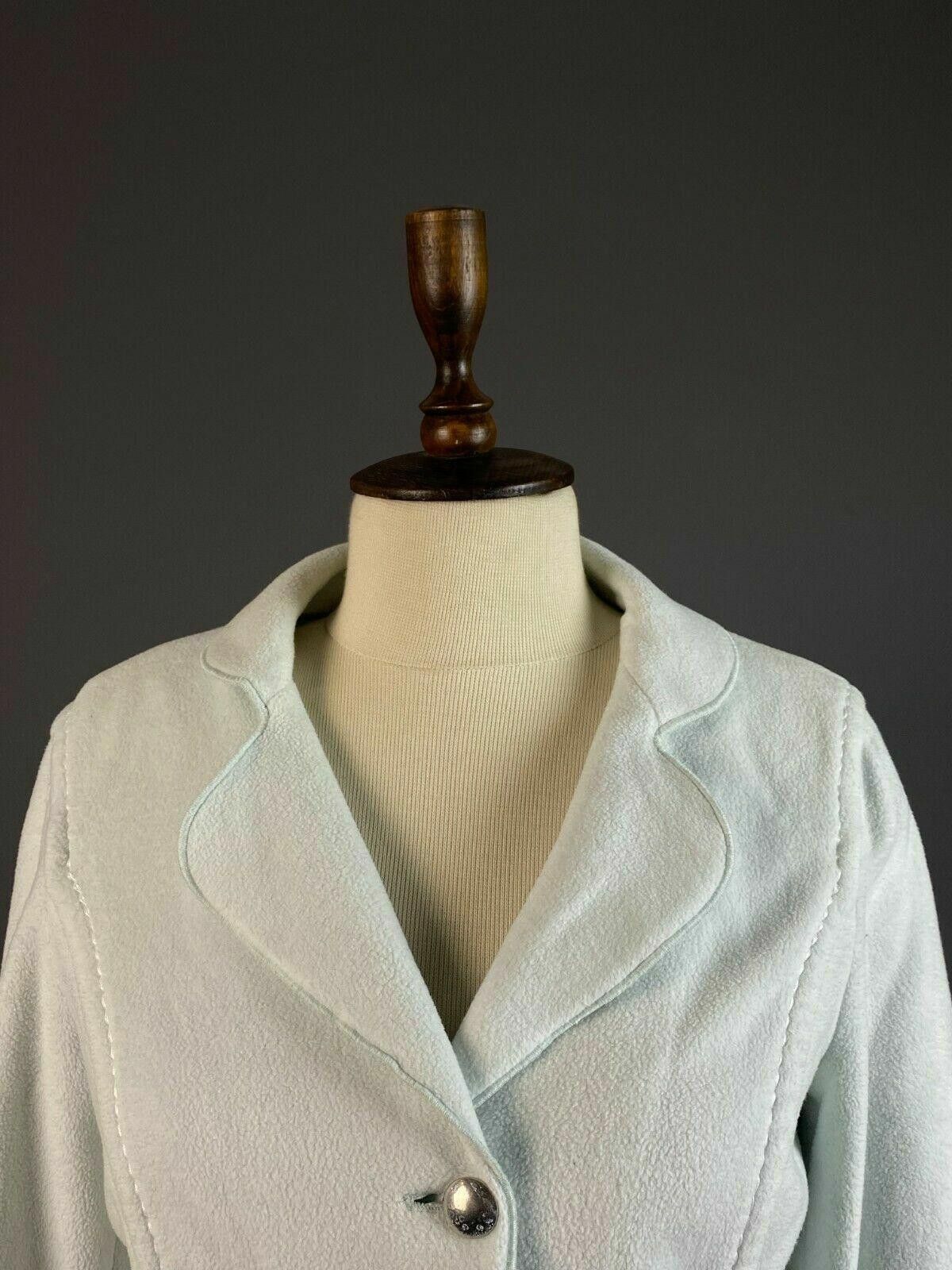 Designer Marc Cain White Micro Fibre Fleece Cardigan Jacket Size 4 Size S / US 4 / IT 40 - 4 Thumbnail
