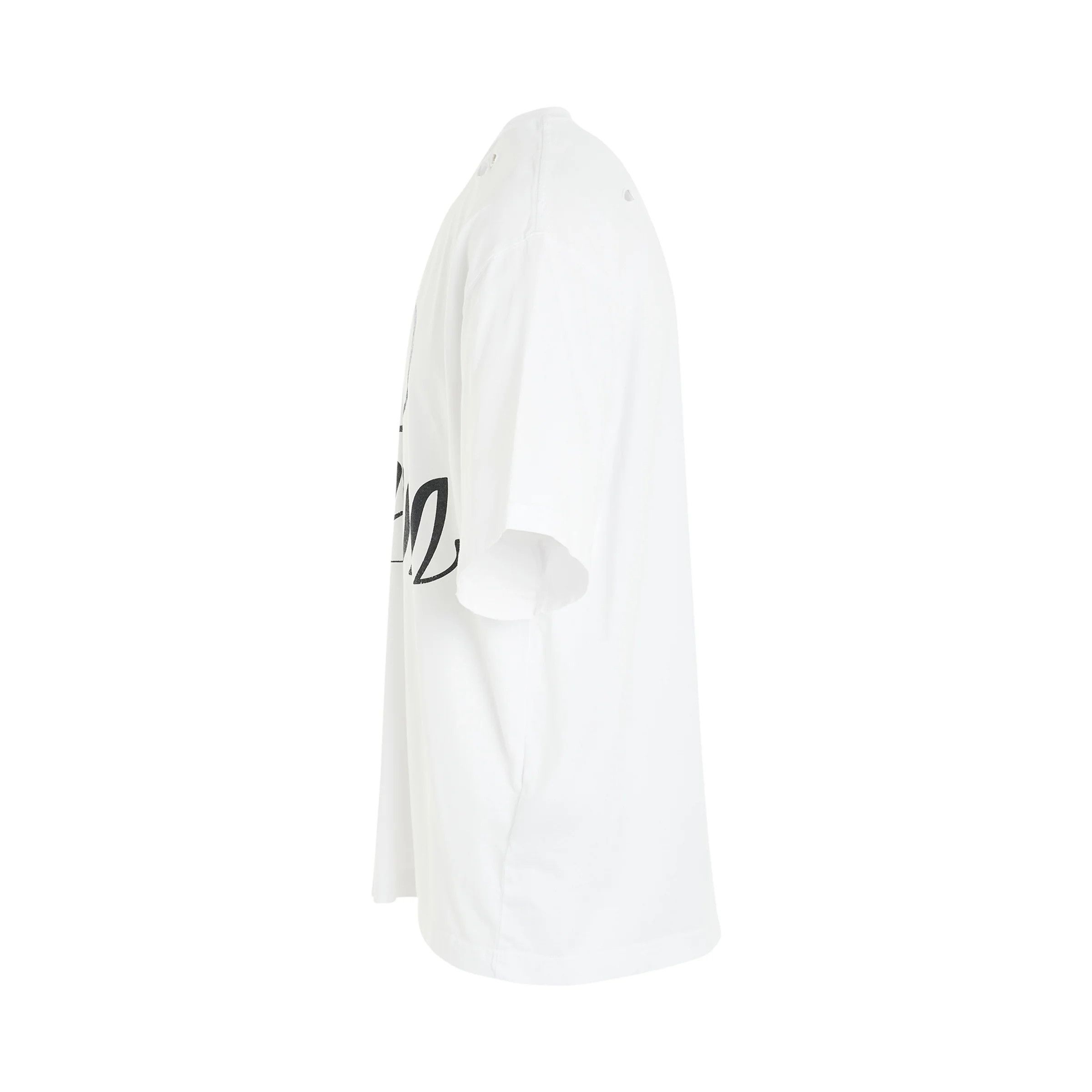 WE11DONE o1mris0824 Reverse Logo T-Shirt in White Size US S / EU 44-46 / 1 - 3 Thumbnail