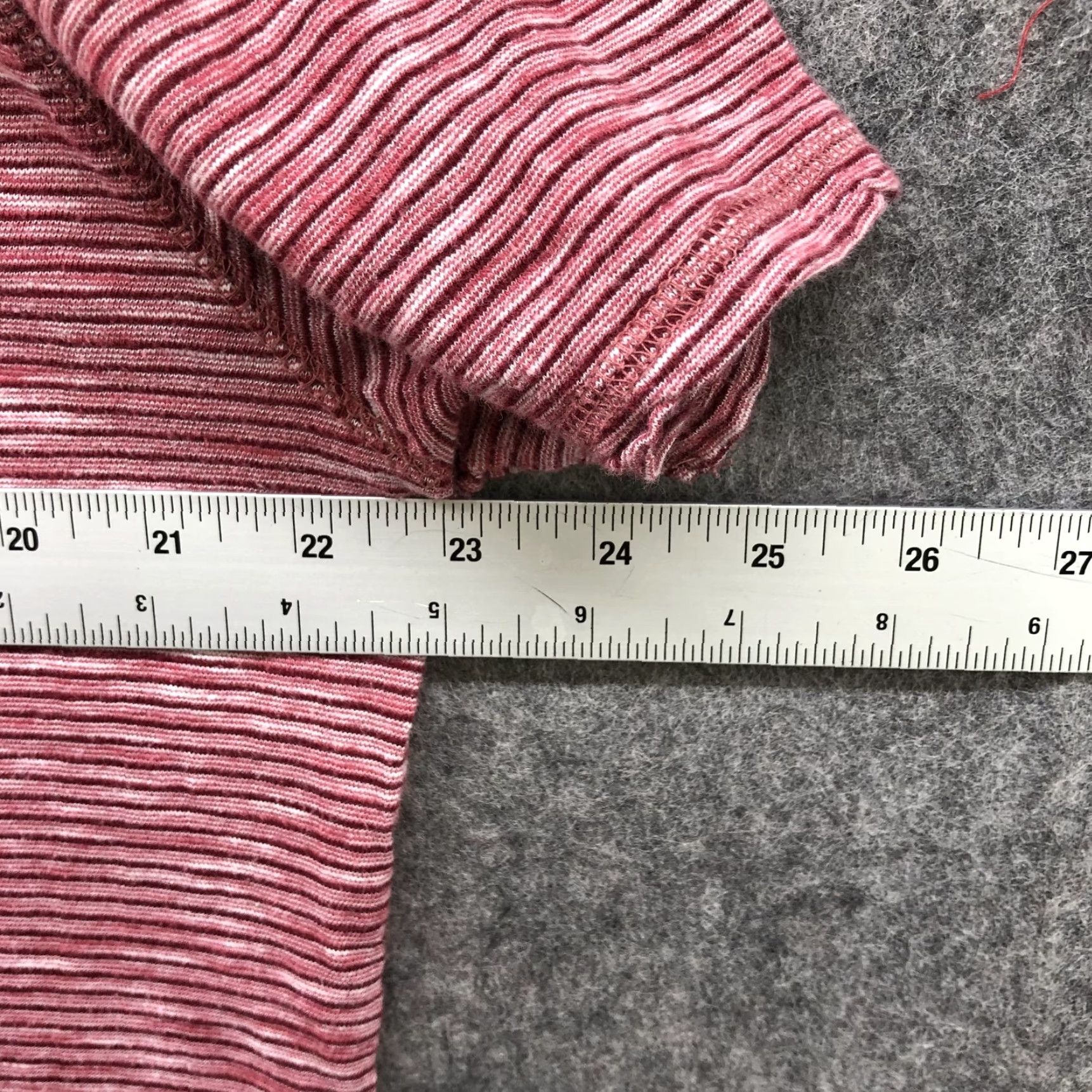 Express Express T Shirt Womens Large L Pink Striped Heather Crewneck Cotton Knit T-Shirt, Express, Casual, Short Sleeve, Pink Striped Heather, Womens L Size L / US 10 / IT 46 - 7 Thumbnail