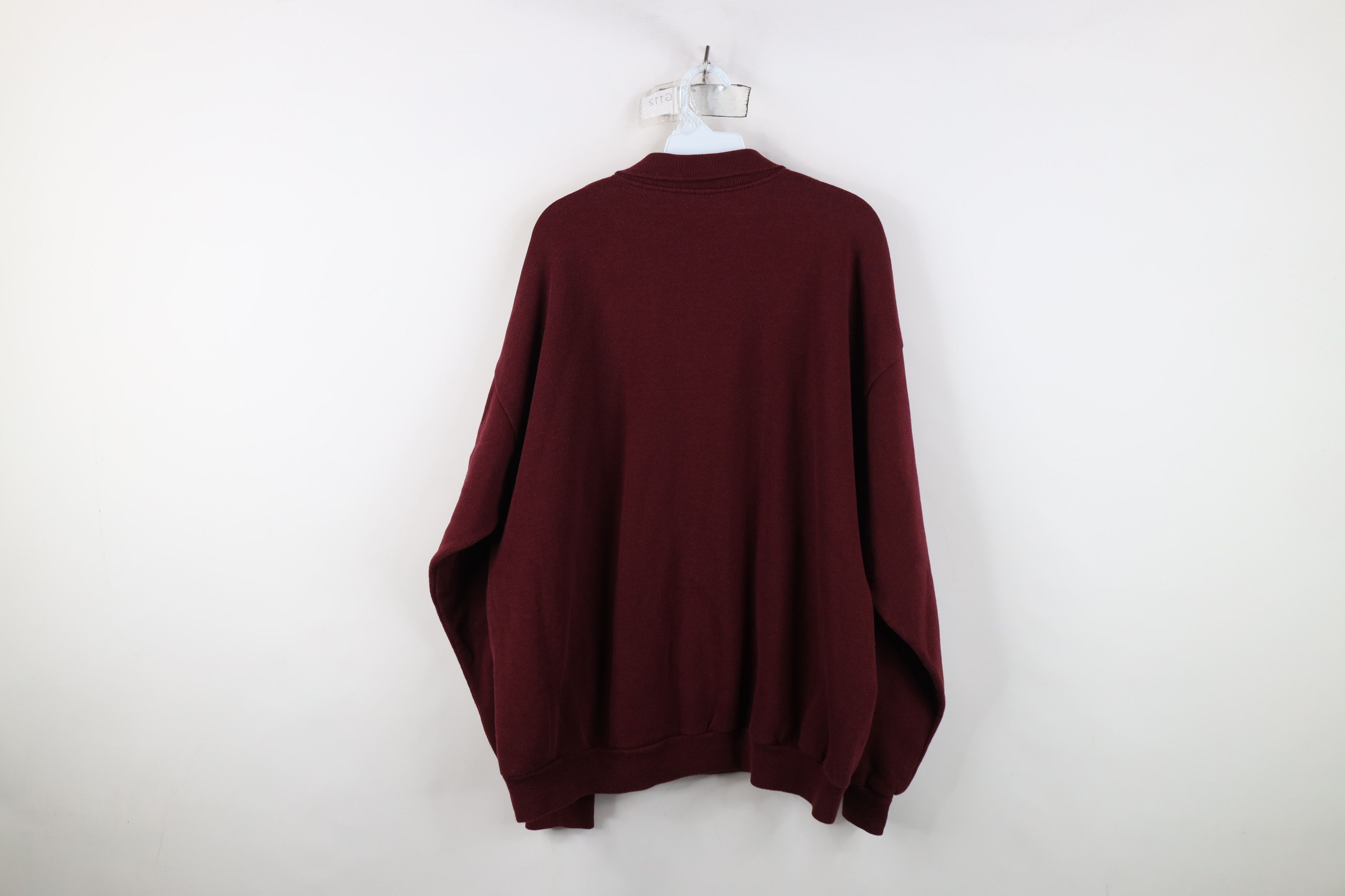 Vintage Vintage 90s Streetwear Collared Pullover Sweatshirt Red Size US XXL / EU 58 / 5 - 12 Thumbnail
