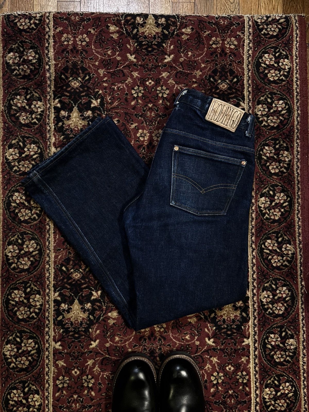 Handmade Handmade 22oz 70s Japanese Selvedge Denim Bootcut Jeans Size US 34 / EU 50 - 2 Thumbnail
