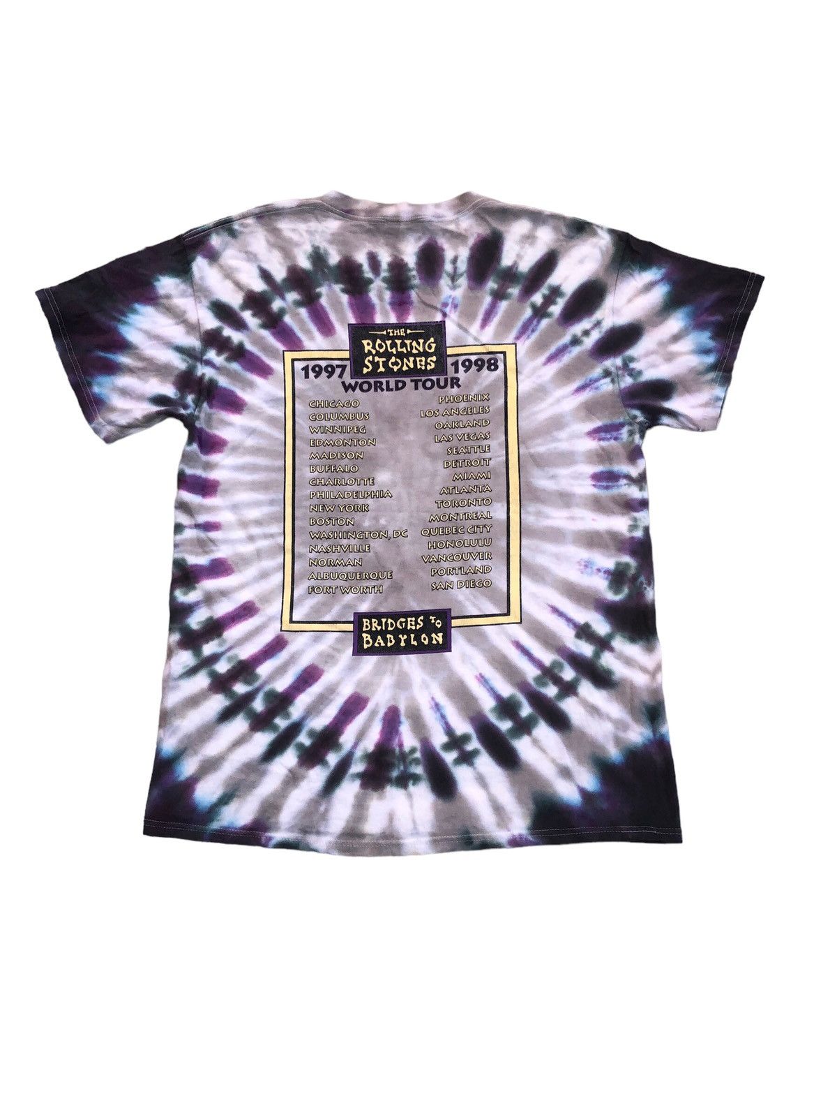 Band Tees 🔥Vtg THE ROLLING STONES 'Bridges To Babylon' 97/98 T-Shirt Size US L / EU 52-54 / 3 - 2 Thumbnail