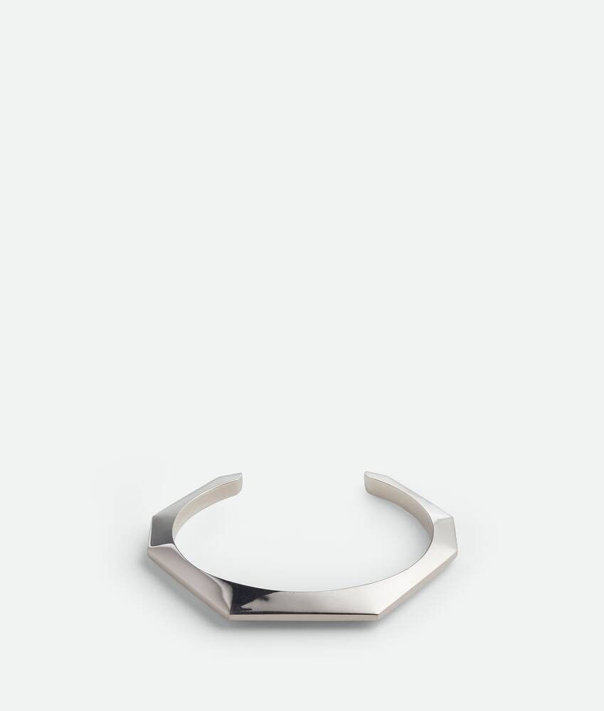 Bottega Veneta o1w1db10525 Size: L / Facet Cuff Bracelet in Silver Size ONE SIZE - 2 Thumbnail
