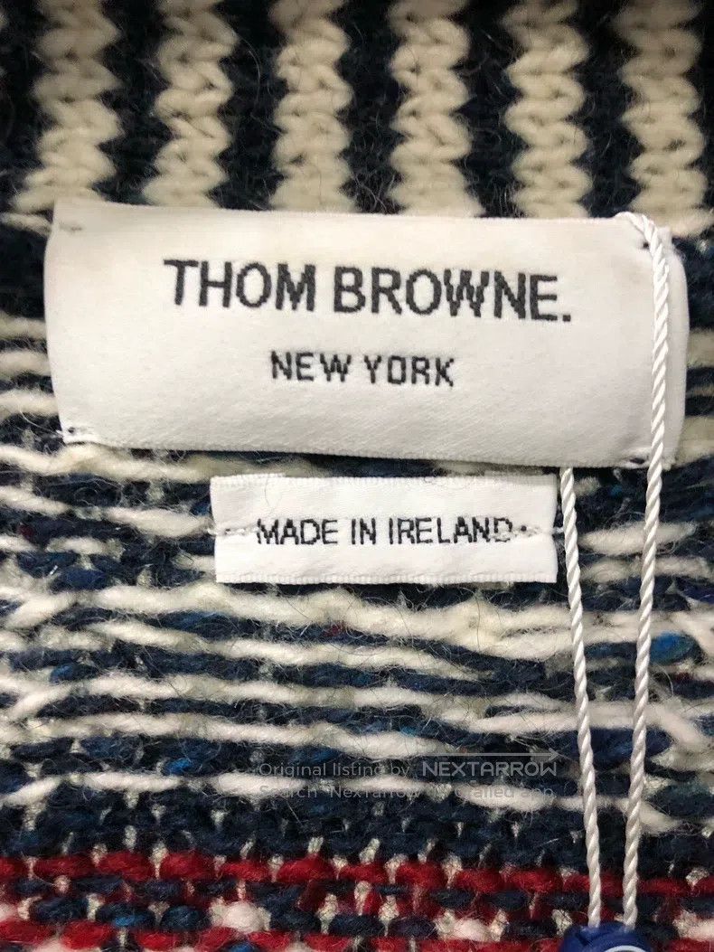Thom Browne Thom Browne Patterned Knit Cardigan - Blue Size US M / EU 48-50 / 2 - 4 Thumbnail