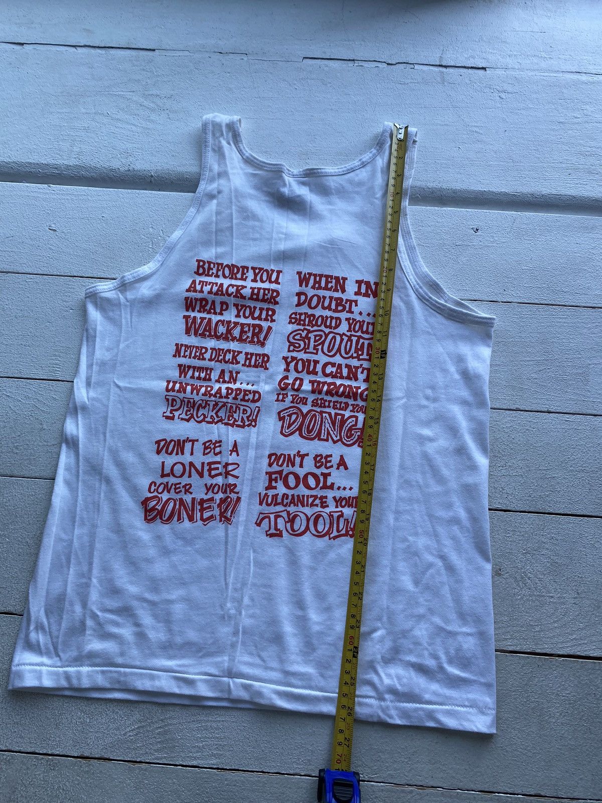Other 🔗90s humor tank top NATIONAL CONDOM WEEK Joke shirt mens Size US M / EU 48-50 / 2 - 10 Thumbnail