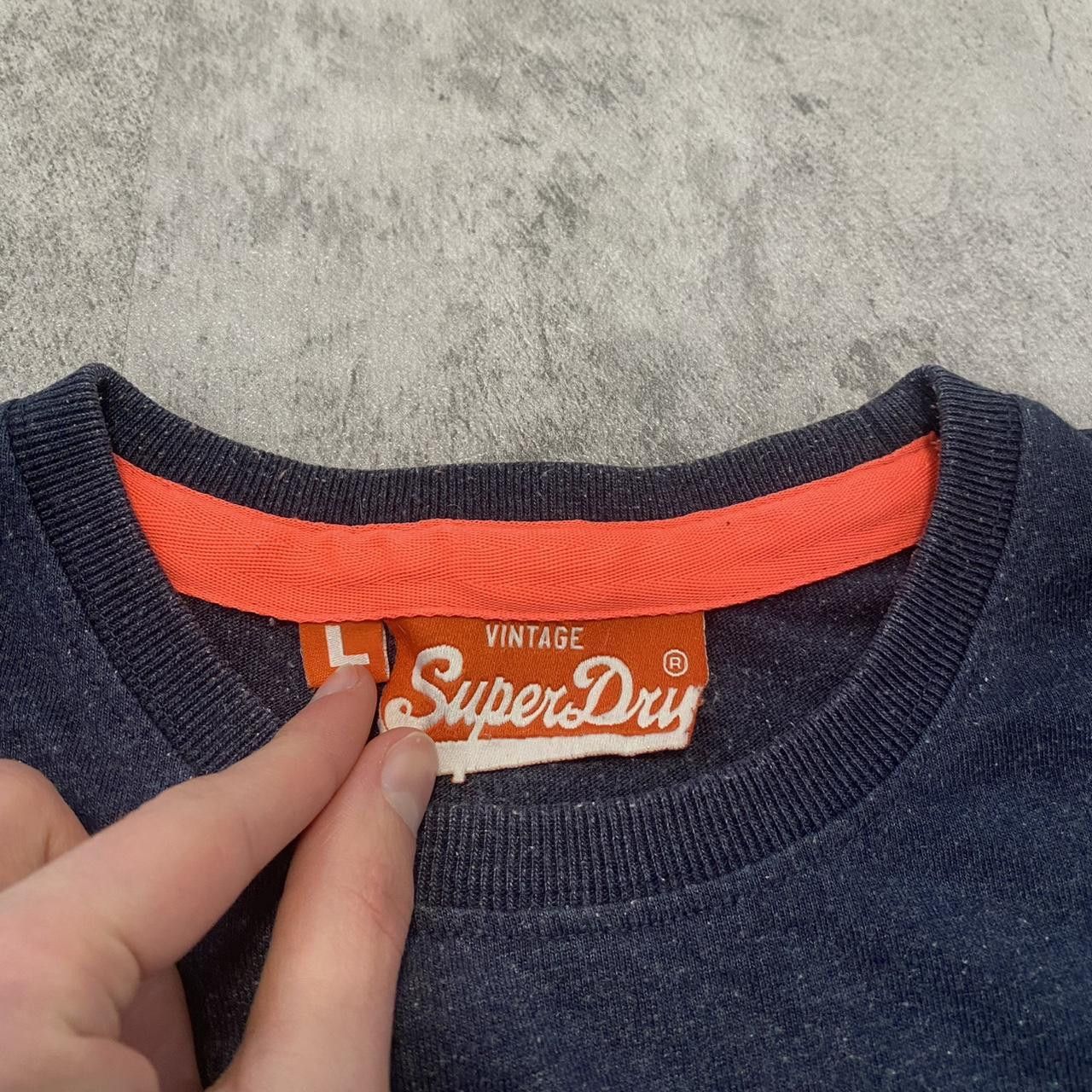 Superdry Navy Superdry vintage t-shirt with pink accents fashion Size US L / EU 52-54 / 3 - 4 Thumbnail