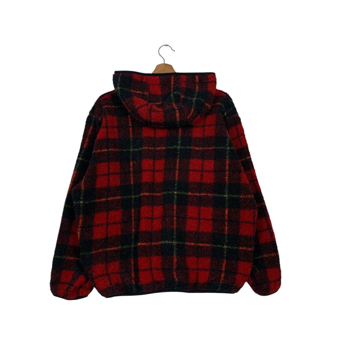 JW Anderson JW ANDERSON Red Tartan Hooded Fleece Jacket #2333-C104 Size US L / EU 52-54 / 3 - 7 Thumbnail