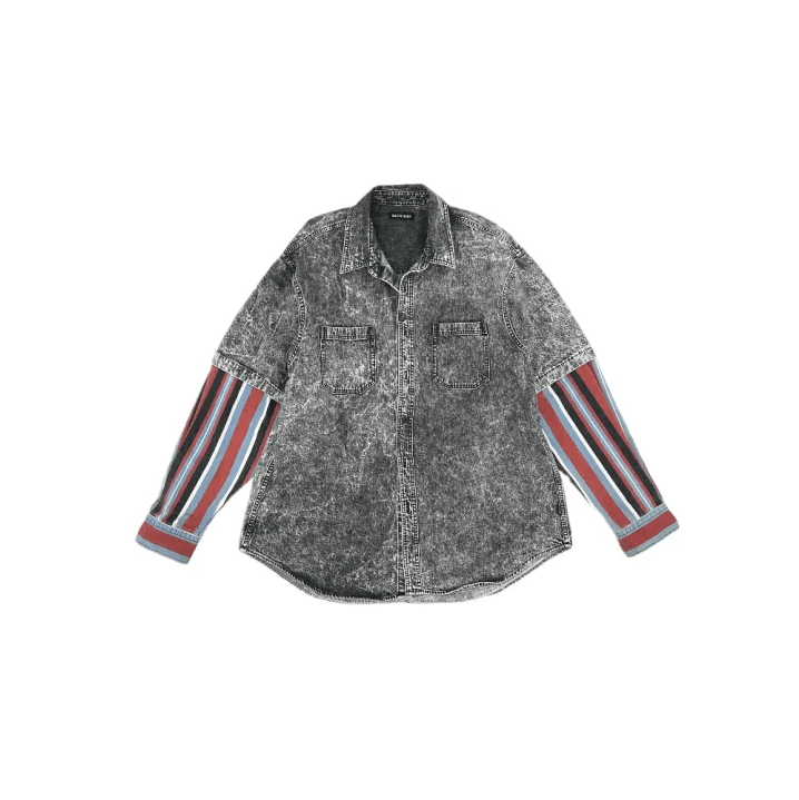 Balenciaga Balenciaga Casual Fashion Hybrid Shirt Jacket Size US M / EU 48-50 / 2 - 1 Thumbnail