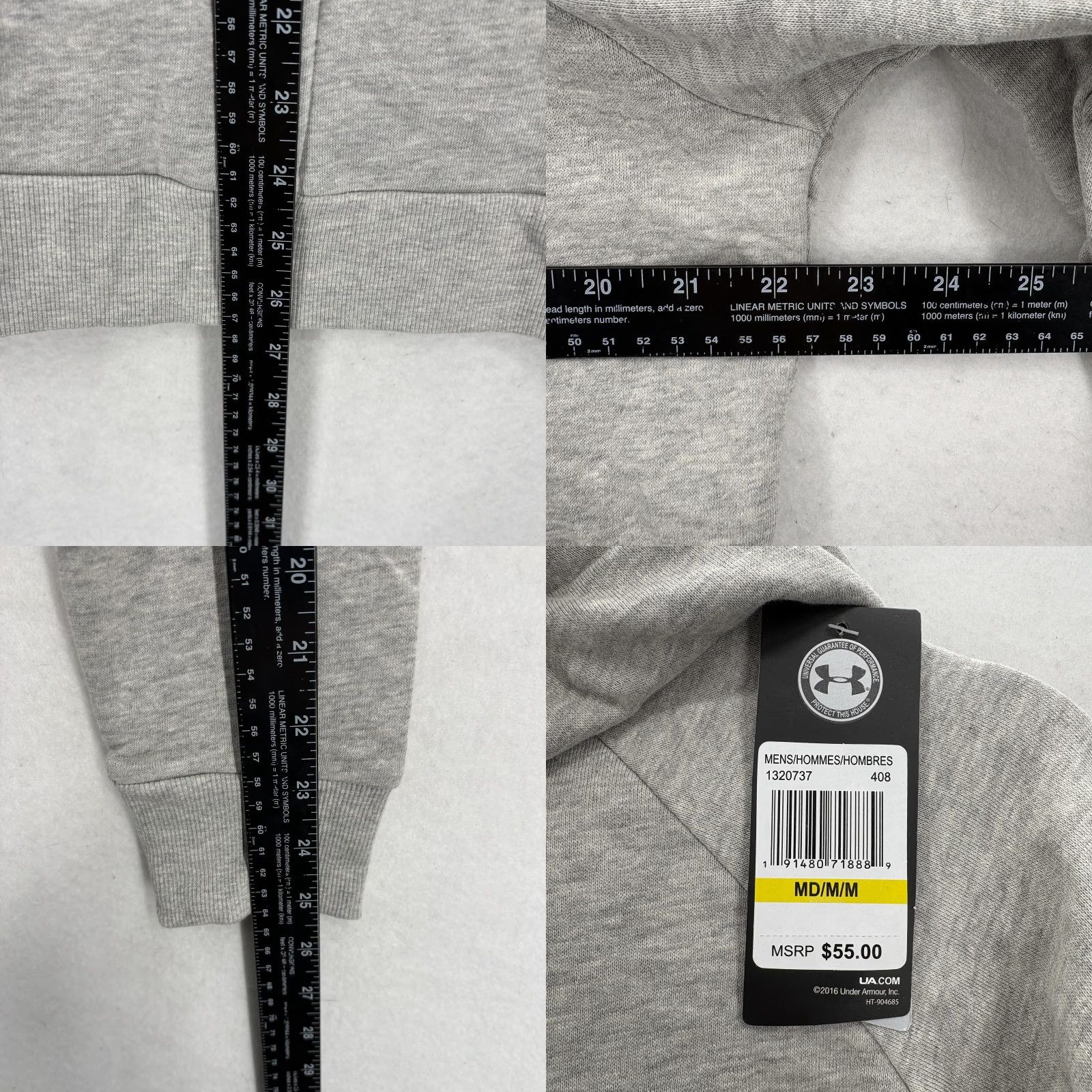 Under Armour Under Armour Hoodie Mens Medium Gray ColdGear Rival Fleece Full Zip Outdoors NWT Size US M / EU 48-50 / 2 - 8 Thumbnail