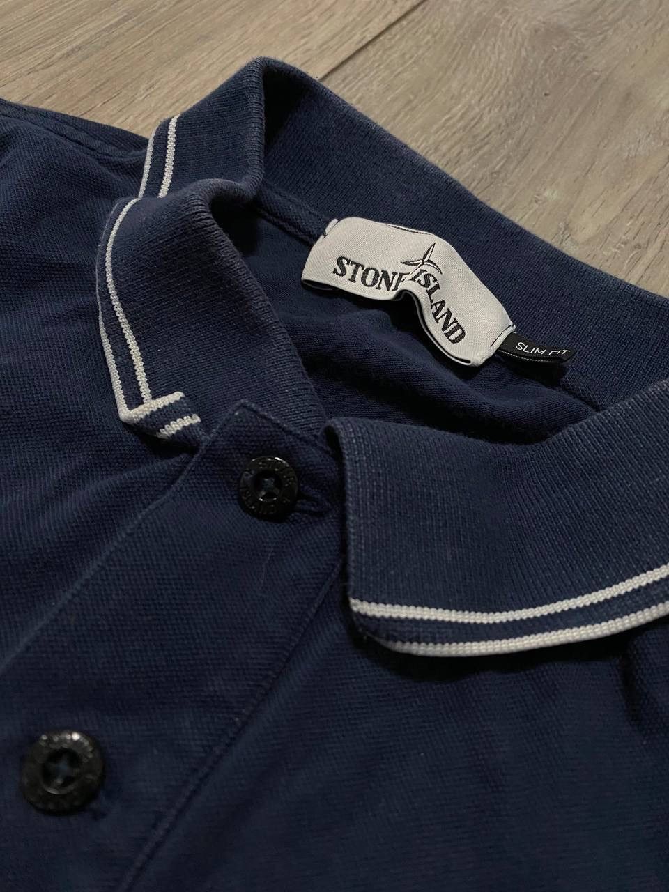 Stone Island Vintage Polo Shirt Stone Island Program Patch Slim Fit Blue Size US XL / EU 56 / 4 - 3 Thumbnail