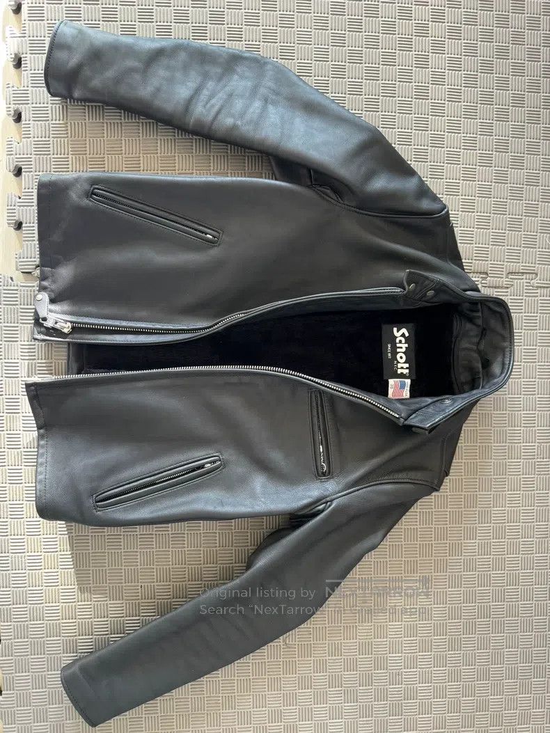 Schott Schott NYC classic stand-up coffee rider motorcycle jacket Size US M / EU 48-50 / 2 - 2 Thumbnail