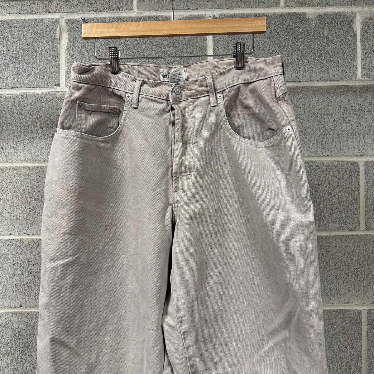 Vintage 90s Guess Baggy Wide Leg Grey Jeans Skater ERD Grunge USA Size US 32 / EU 48 - 5 Thumbnail