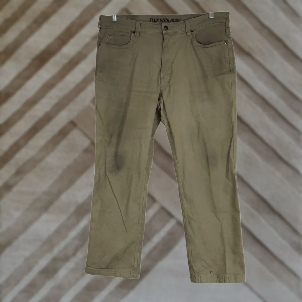 Duluth Trading Company Duluth Trading Co Work Pants Khaki Tan Mens 38x30 Flex Fire Hose Relaxed Fit Size US 38 / EU 54 - 1 Thumbnail