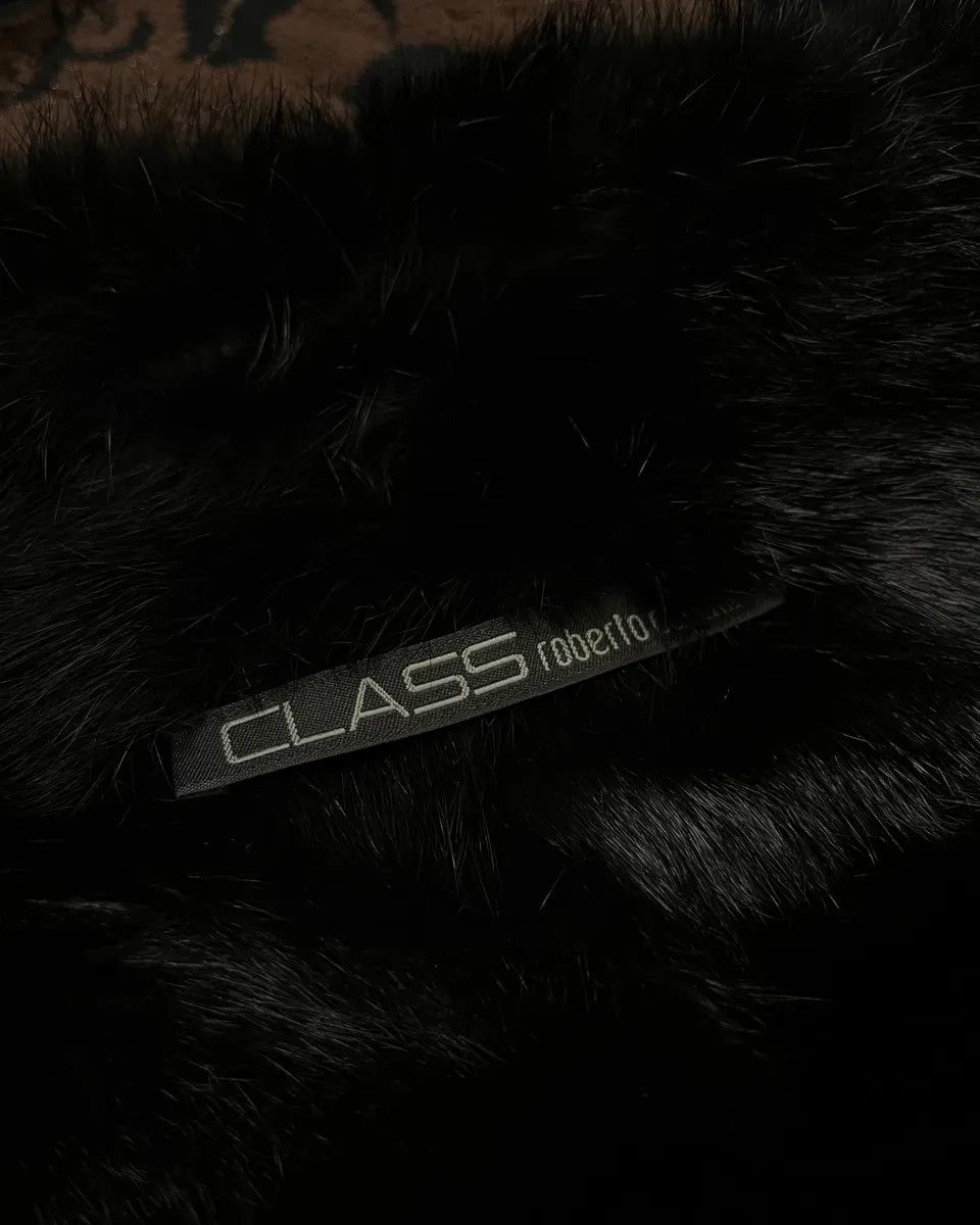 Roberto Cavalli 2000s Roberto Cavalli Reversible Black Fur Puffer & Ornament Brown Jacket Size S / US 4 / IT 40 - 16 Thumbnail
