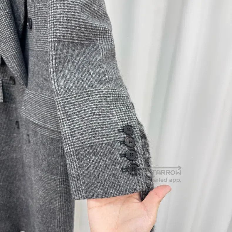 Max Mara Max Mara Max Mara Fringe Check Wool Overcoat Size S / US 4 / IT 40 - 4 Thumbnail