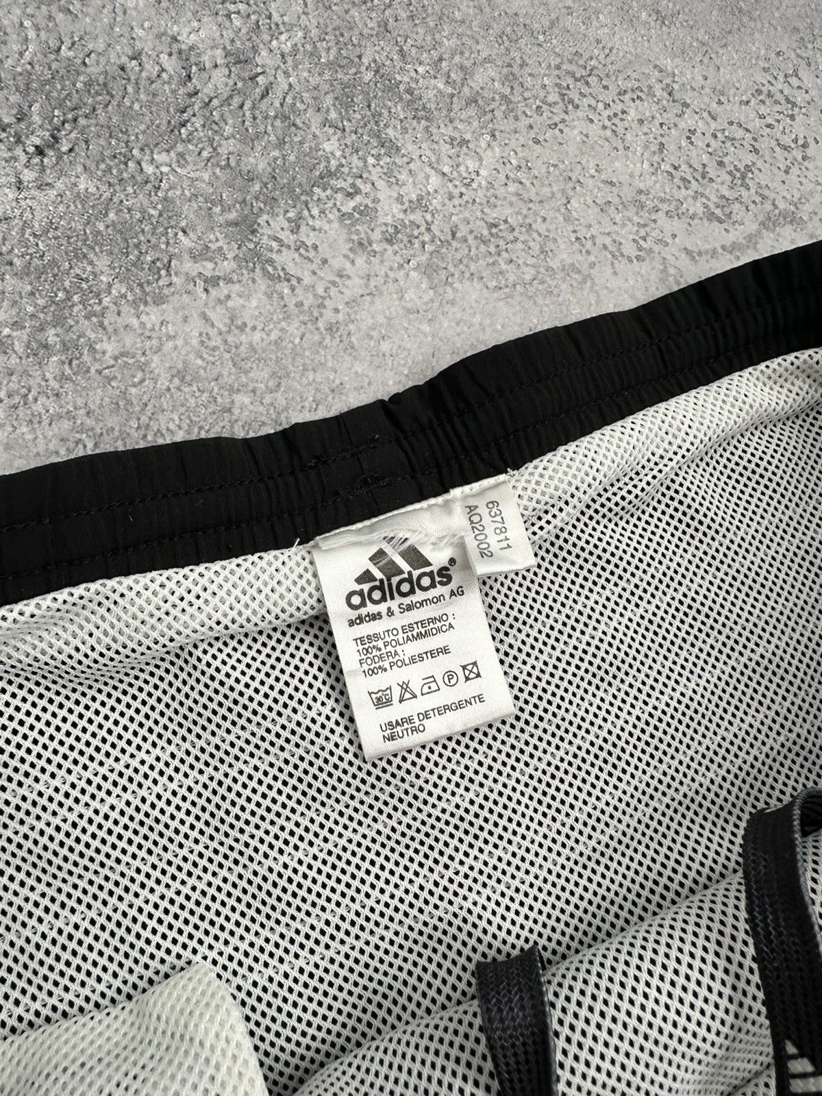 Adidas Vintage 90s Adidas Swim Shorts Black White Striped Swimwear Size US 30 / EU 46 - 8 Thumbnail