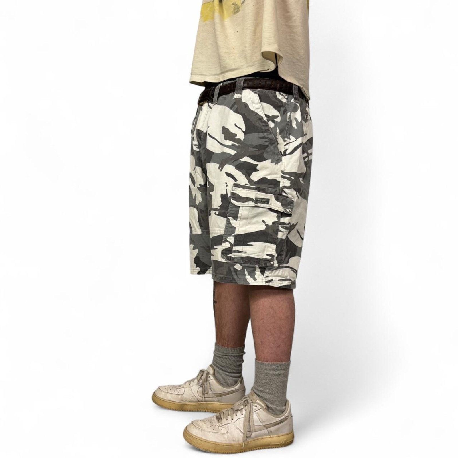 Wrangler Y2K Baggy Camo Cargo Shorts Grunge Skater Summer Size US 44 / EU 60 - 2 Thumbnail