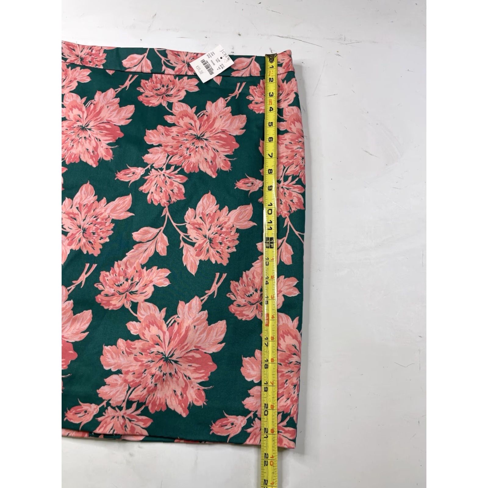 J.Crew NWT J.Crew Pencil Skirt Green Pink Floral Lined Skirt Womens Size 6 Size 28" / US 6 / IT 42 - 4 Thumbnail