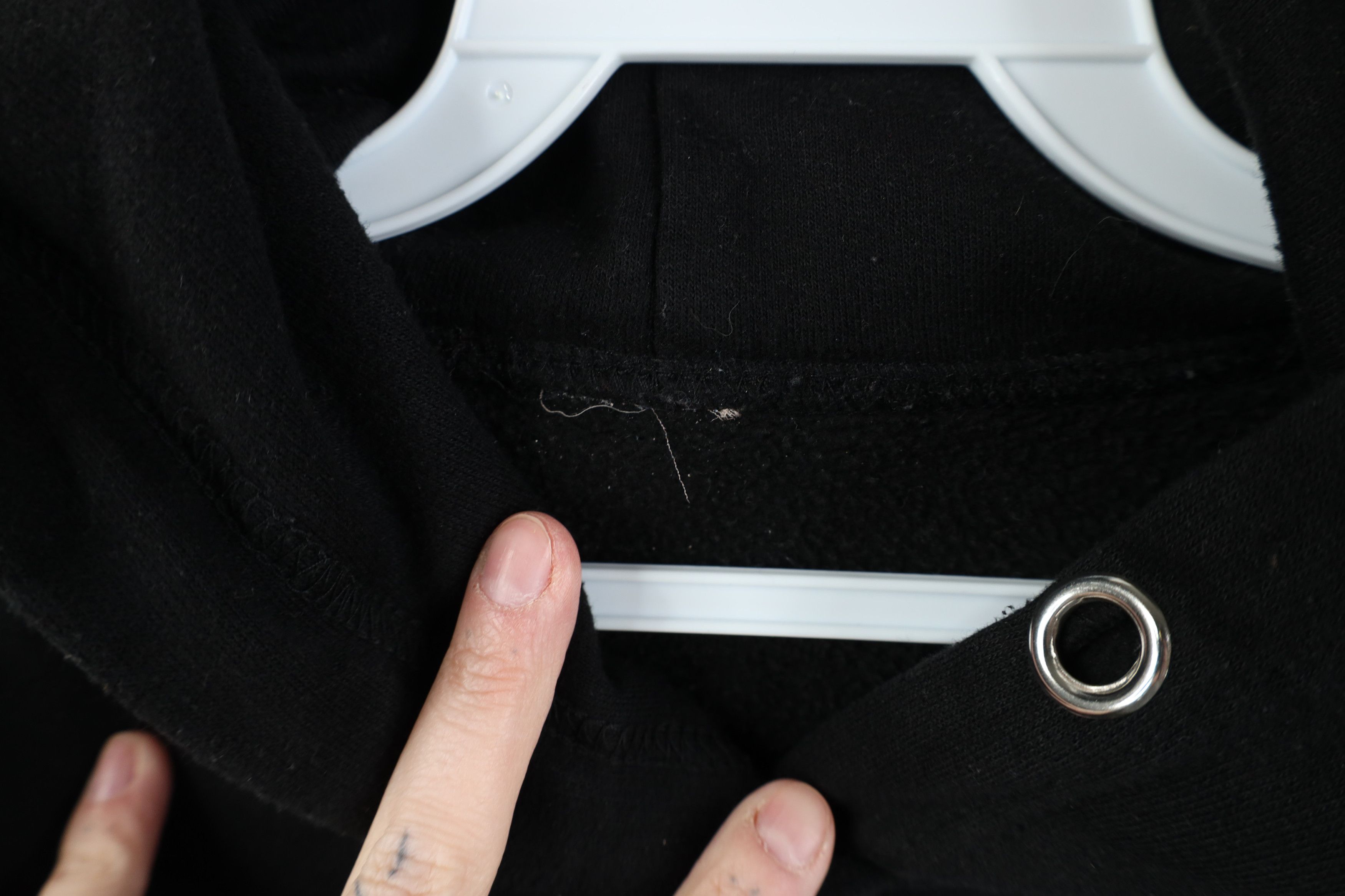 Vintage Vintage 90s Y2K Streetwear Blank Hoodie Sweatshirt Black Size US L / EU 52-54 / 3 - 9 Thumbnail