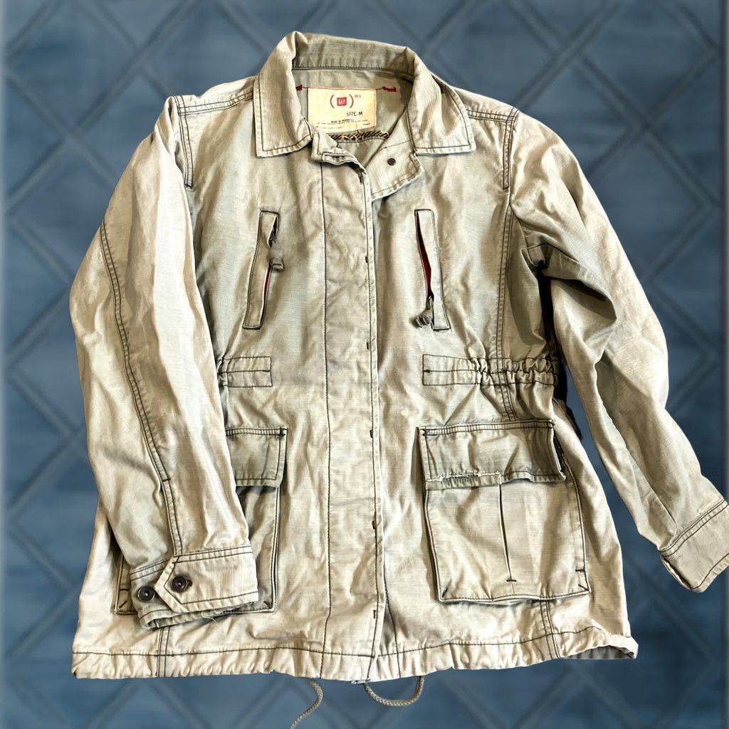 Gap Vintage Gap DESI(RED) Military Army Jacket Olive Green Cotton Medium Women Size M / US 6-8 / IT 42-44 - 1 Thumbnail