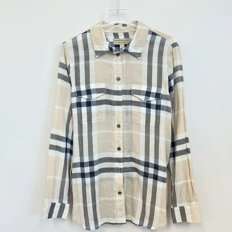 Burberry Burberry Khaki Long Sleeve Men's Shirt Size US S / EU 44-46 / 1 - 1 Thumbnail