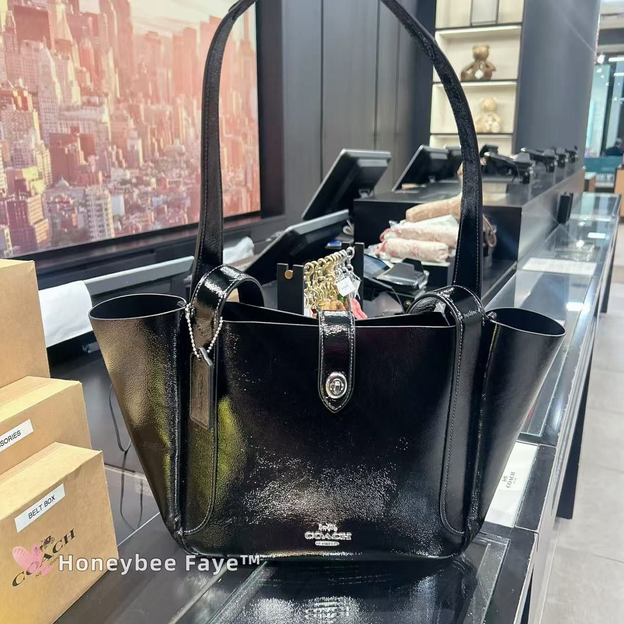 Coach Hadley Turnlock Tote Bag CCF05 Size ONE SIZE - 4 Thumbnail