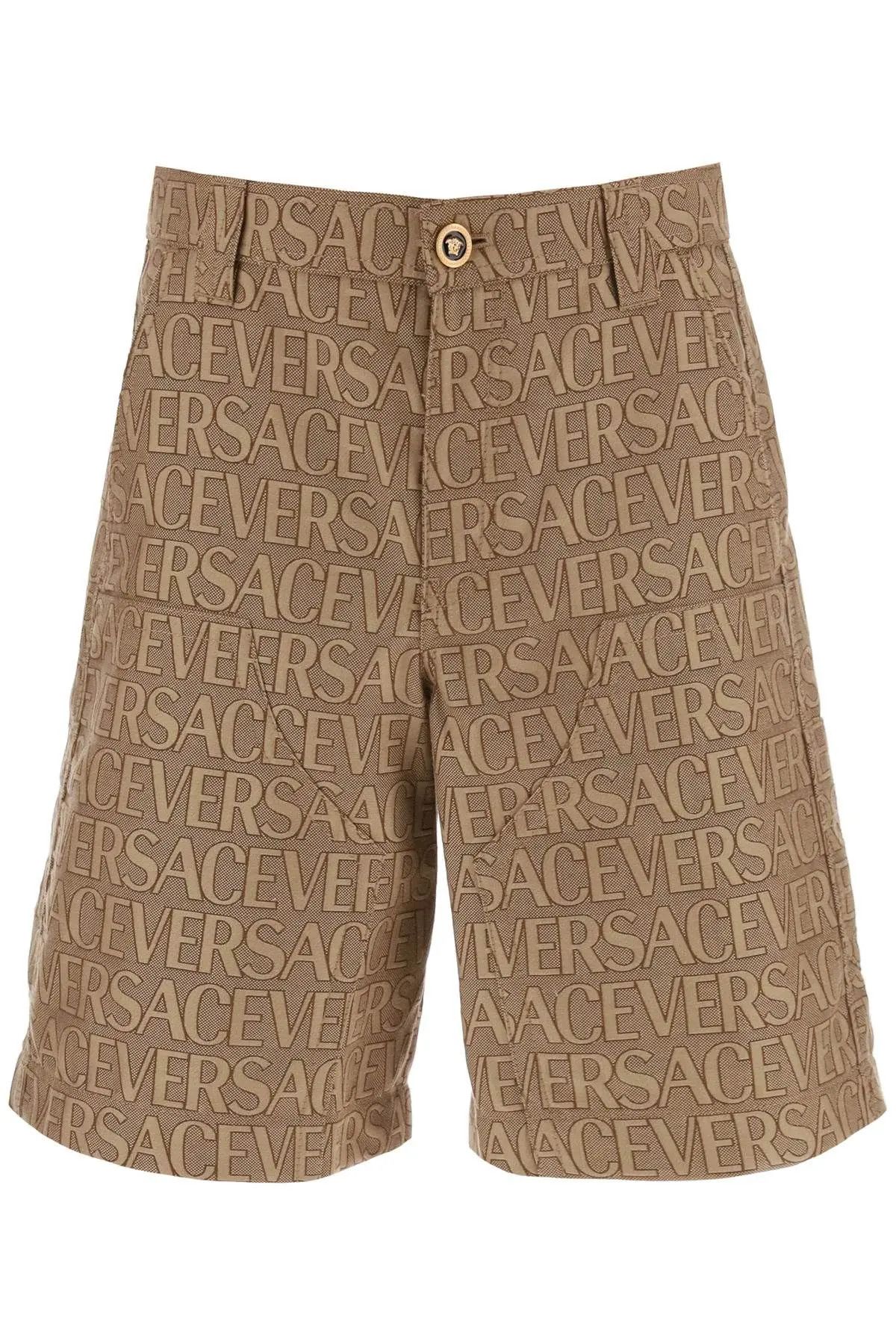 image of Versace O1S22I1N0124 Allover Short In Brown, Men's (Size 30)