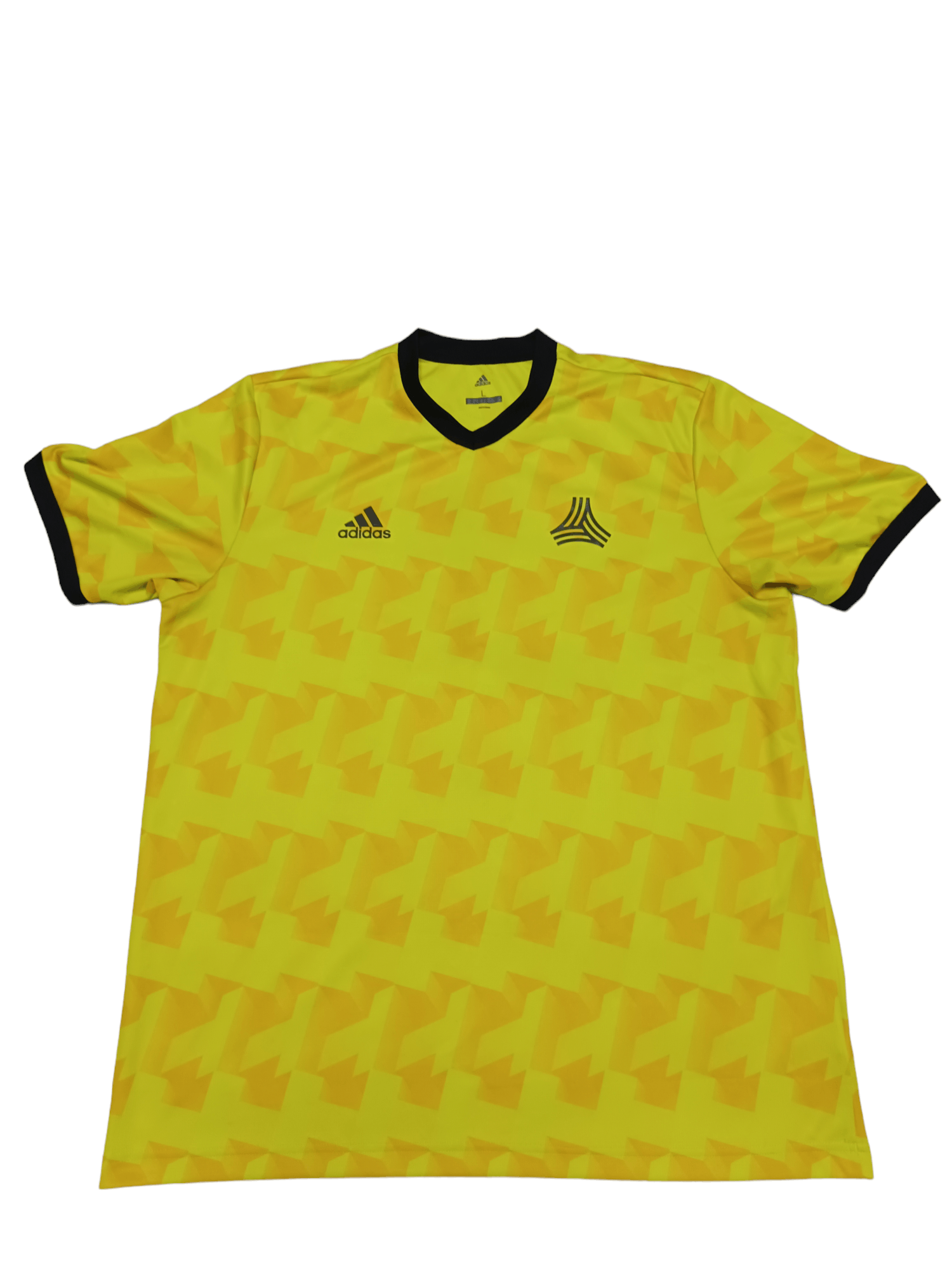 Pre-owned Adidas X Soccer Jersey Adidas Tango Monogram Oversize Soccer Football Jersey In Yellow
