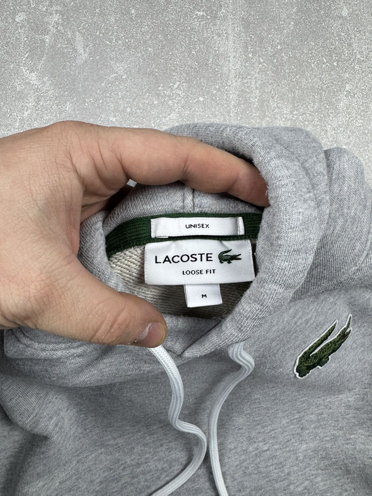 Lacoste Lacoste Lose Fit Gray Hoodie Logo Crocodile Organic Cotton Size US M / EU 48-50 / 2 - 7 Thumbnail