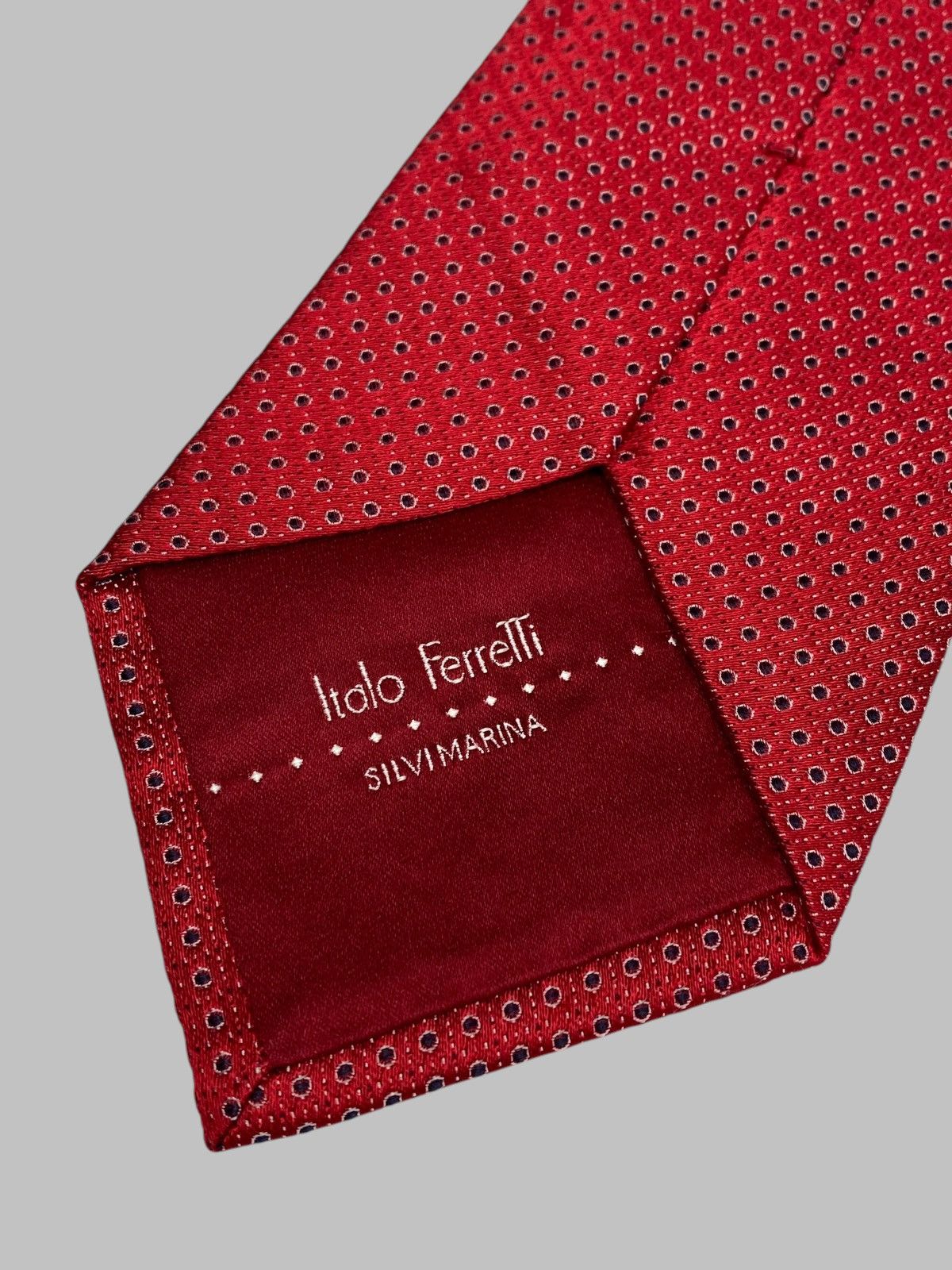 Other Italo Ferretti Tie Red 100% Silk Size ONE SIZE - 10 Thumbnail