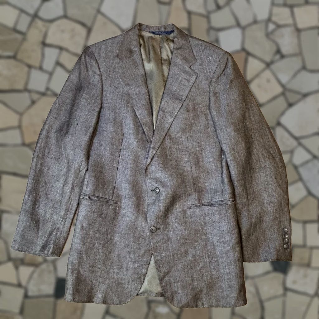 Polo Ralph Lauren VINTAGE Polo By Ralph Lauren Suit USA Made Men’s 39L Two-Button Single-Breasted Brown Tweed Jacket Ventless 2 Piece Regular Mens Size US L / EU 52-54 / 3 - 1 Thumbnail